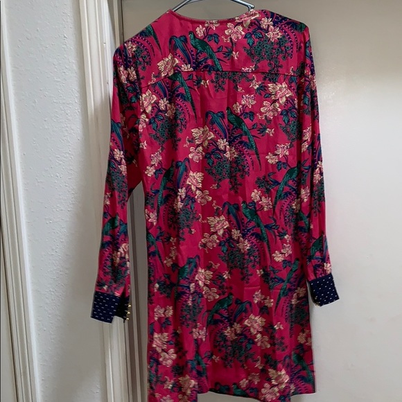 Maeve Anthropologie Pink Bird Polka Dot Dress 0 - Picture 5 of 5